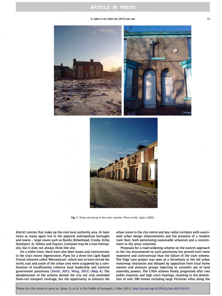 Liverpool City Profile, Journal of Cities, 2013, Page 15/20